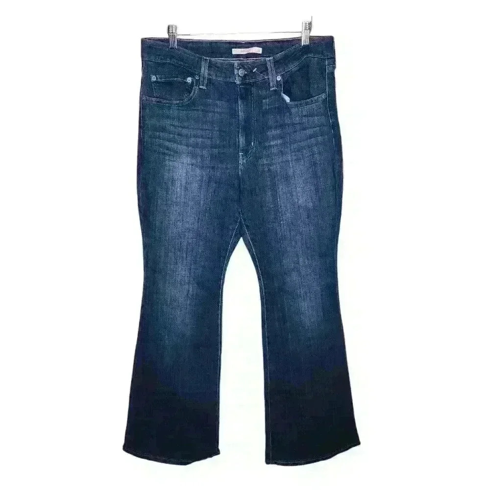 Levi's Women's 726 High Rise Standard Fit Flare Leg Full Jeans Dark Wash